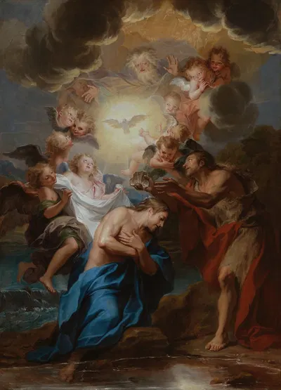 The Baptism of Christ by Антуан Койпель — digital art print download