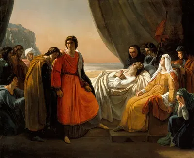 The Death of Saint Louis by Ary Scheffer — digital art print download