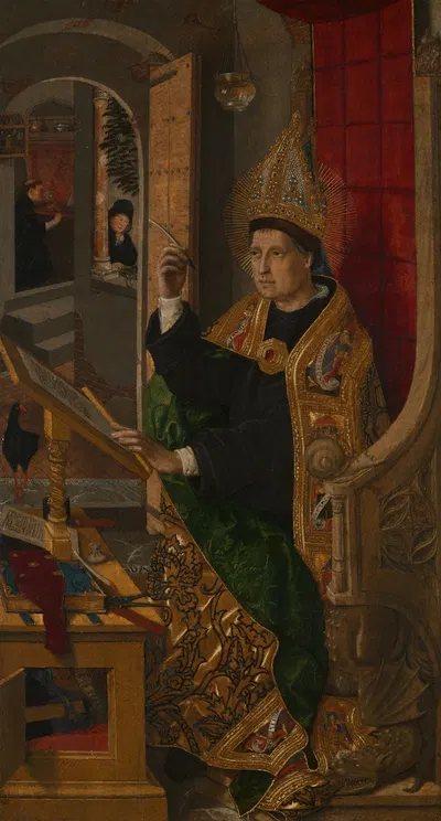 Saint Augustine by Bartolomé Bermejo — digital art print download