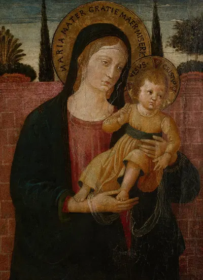 Madonna with Child by Benozzo Gozzoli, 1460 — digital art print download