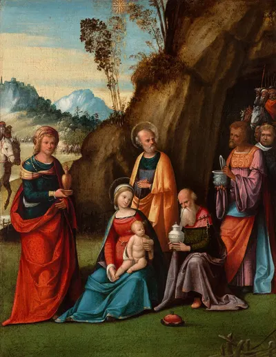 Adoration of the Magi by Бенвенуто Тизи (Ил Гарафало), 1510-1513 — digital art print download