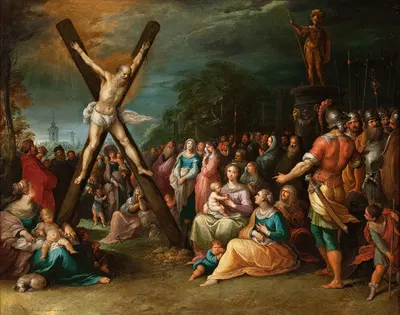The Crucifixion of St. Andrew by Франс Франкен Младший — digital art print download