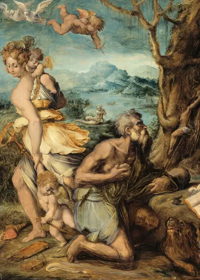 The Temptation of Saint Jerome by Giorgio Vasari — digital art print download