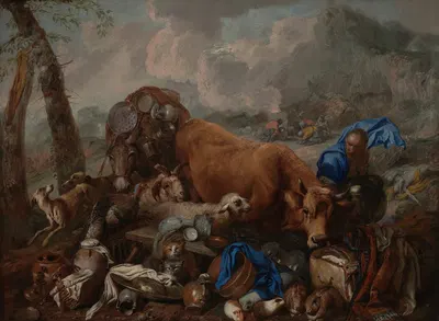 Noah's Sacrifice after the Deluge by Джованни Бенедетто Кастильоне, 1650-1655 — digital art print download