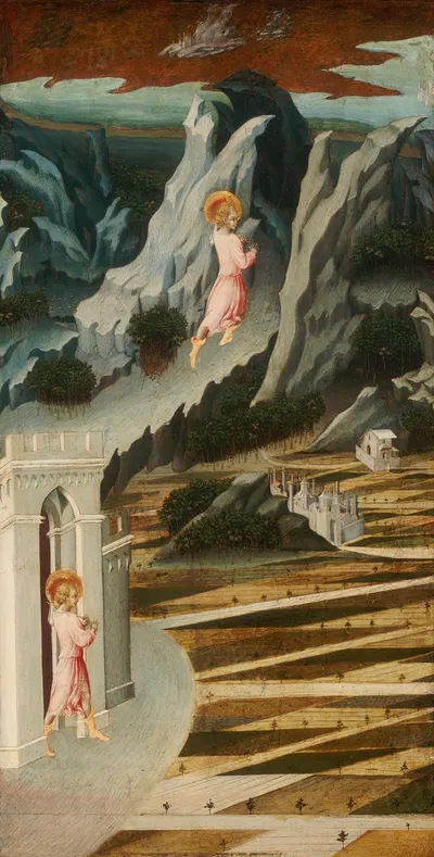 Saint John the Baptist Entering the Wilderness by Giovanni di Paolo — digital art print download