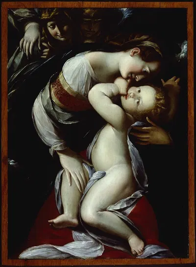 Virgin and Child with Angels by Giulio Cesare Procaccini, c. 1610 — digital art print download
