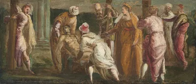Saint Helen Testing the True Cross by Jacopo Tintoretto, c. 1545 — digital art print download