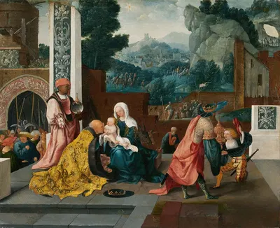 Adoration of the Magi by Ян ван Скорел, c. 1519 — digital art print download