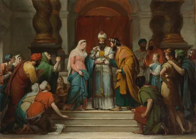 The Marriage of the Virgin by Жером-Мартен Ланглуа, 1833 — digital art print download