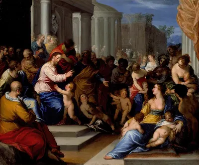 Suffer Little Children to Come Unto Me by Hans Rottenhammer, 1607 — digital art print download
