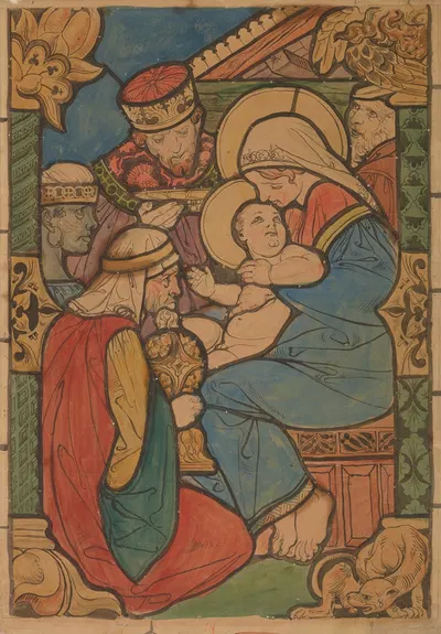 Adoration of the Magi by Józef Mehoffer, 1891 — digital art print download