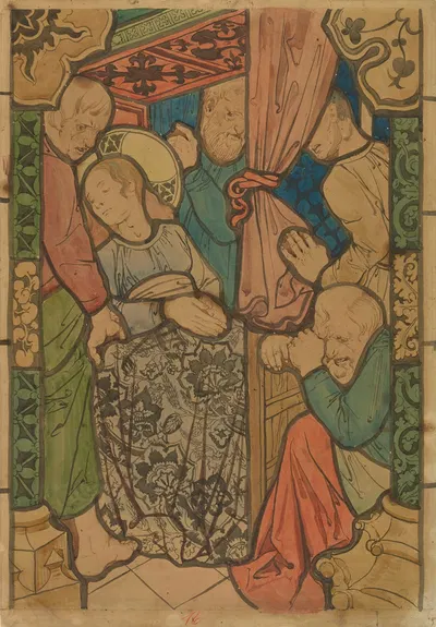 Asleep of Mary by Józef Mehoffer, 1891 — digital art print download