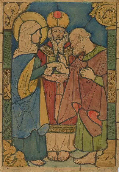 Maria's wedding with Józef by Józef Mehoffer, 1891 — digital art print download