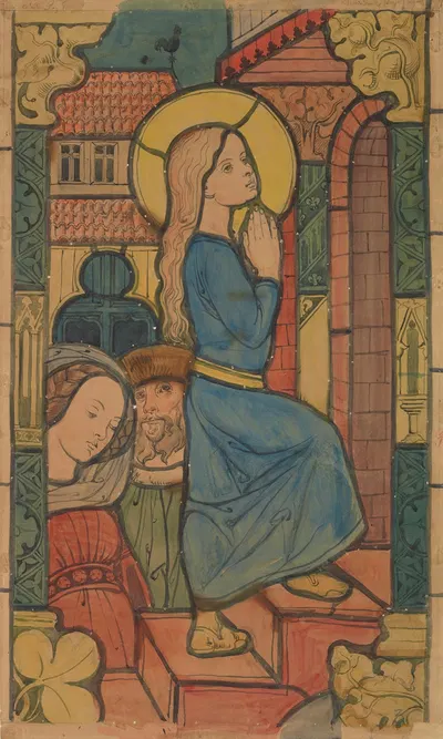 Presentation of the Virgin Mary in the Temple by Józef Mehoffer, 1891 — digital art print download