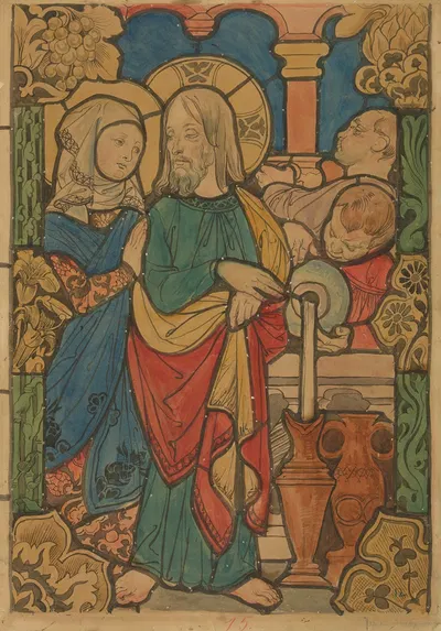 The Miracle at Cana in Galilee by Józef Mehoffer, 1891 — digital art print download