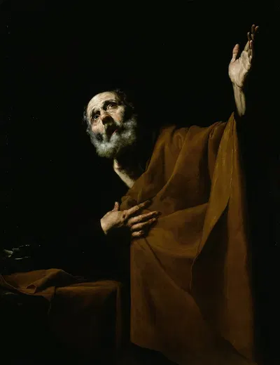 Penitent Saint Peter by Хосепе де Рибера — digital art print download