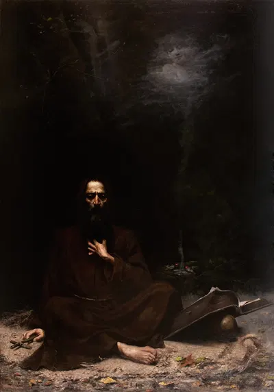 Temptation of St Anthony by Lucjan Wędrychowski, 1886 — digital art print download