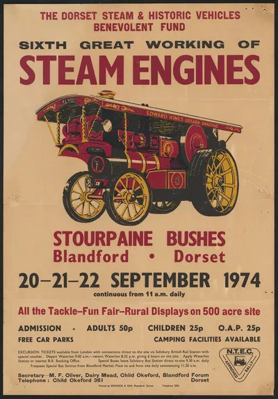 Sixth great working of Steam Engines by Edmond & Son, 1974 — digital art print download
