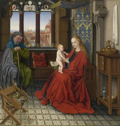 Holy Family by Нидерландская школа — digital art print download