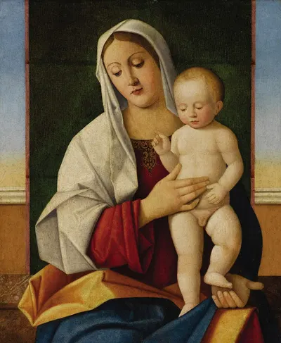 Madonna and Child by Франческо Биссоло — digital art print download