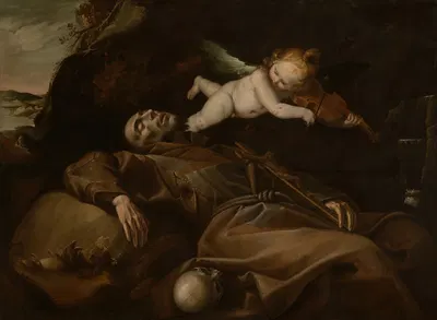 Saint Francis Comforted by an Angel by Pier Francesco Mazzucchelli — digital art print download
