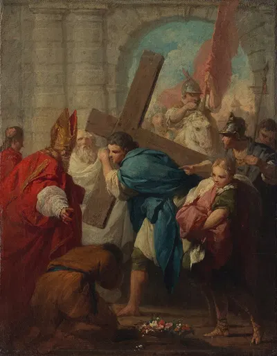 The Emperor Heraclius Carrying the Cross by Pierre Subleyras, 1728 — digital art print download
