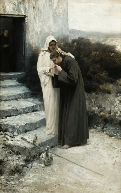 Our Lady Says Farewell to Christ by Пётр Стахевич, 1894 — digital art print download