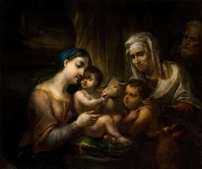 The Holy Family by Рафаł Хадзевич, 1844 — digital art print download