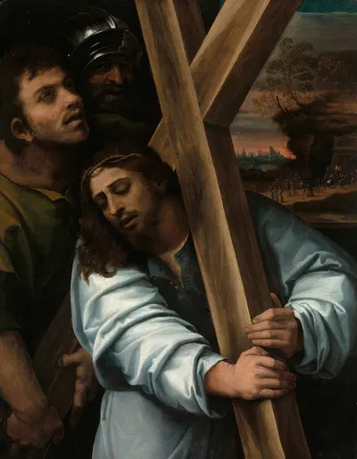 Christ Carrying the Cross by Себастьяно дель Пьомбо — digital art print download