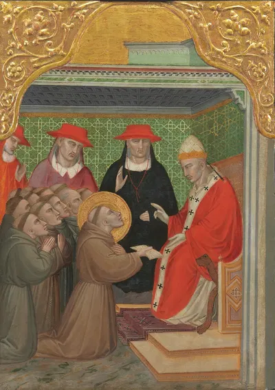Saint Francis before the Pope (The Approva of the Franciscan Rule) by Spinello Aretino, 1390-1400 — digital art print…
