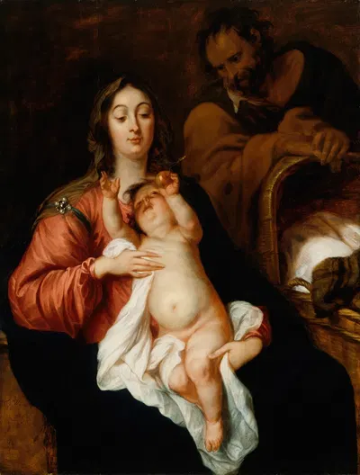 The Holy Family by Томас Виллеборц Босхаерт — digital art print download