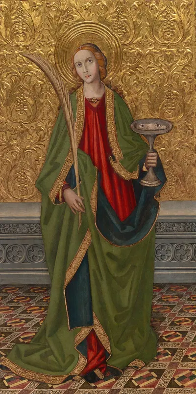 Saint Lucy by Workshop of Raphael Vergos, 1500 — digital art print download