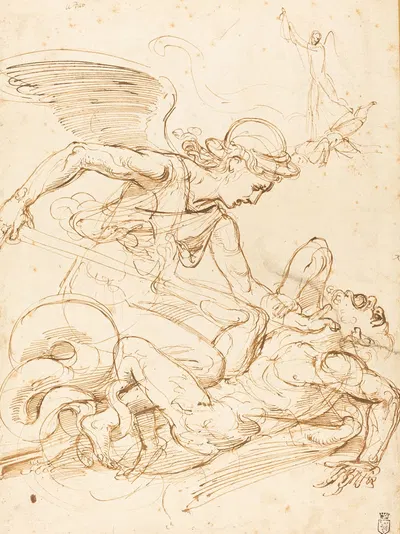 Saint Michael by Джулио Романо, c. 1530 — digital art print download