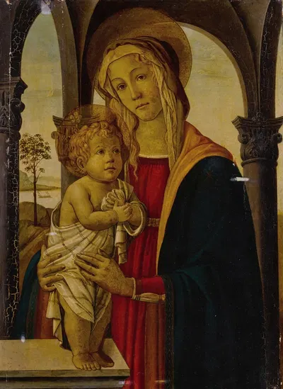 Madonna and Child by Follower Of Botticelli — digital art print download