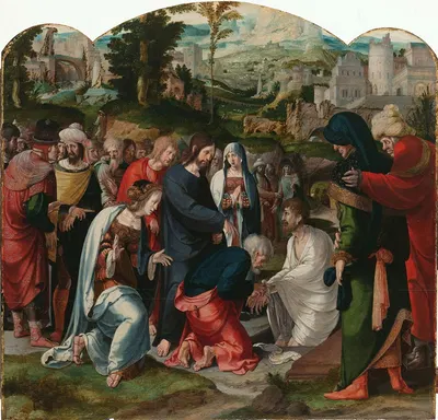 The Raising of Lazarus by Aertgen Claesz van Leyden — digital art print download