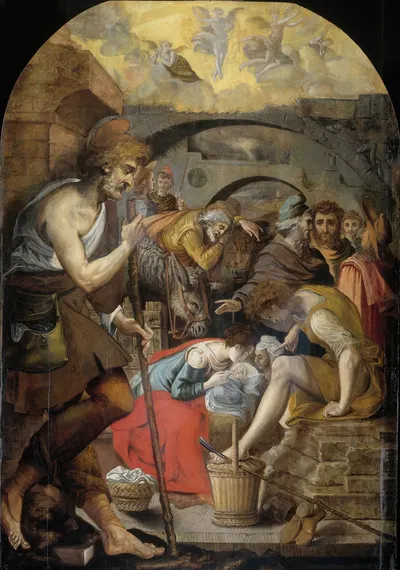 The Adoration of the Shepherds by Anthonie van Blocklandt, 1560 - 1572 — digital art print download