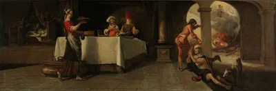 Lazarus and the Rich Man by Барент Фабрициус, 1661 — digital art print download