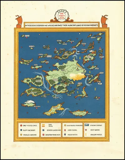 The Forty Isles by Gilbert Anthony Pownall, 1924 — digital art print download