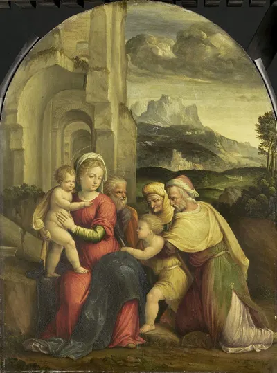 The Holy Family by Бенвенуто Тизи (Ил Гарафало), c. 1535 — digital art print download