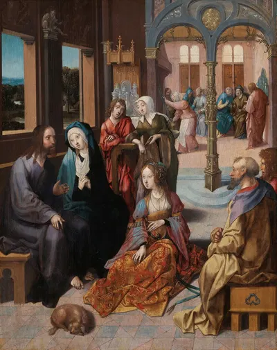 Christ’s Second Visit to the House of Mary and Martha by Корнелис Энгебрехтсз — digital art print download