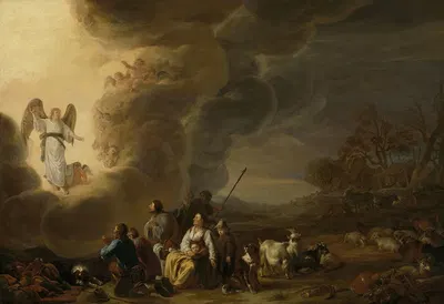 The annunciation to the shepherd by Cornelis Saftleven, 1630 - 1650 — digital art print download