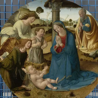 The Adoration of the Christ Child by Cosimo Rosselli — digital art print download