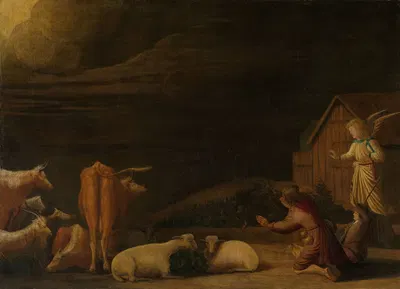 Annunciation to the Shepherds by Dirck Wijntrack, 1670 — digital art print download