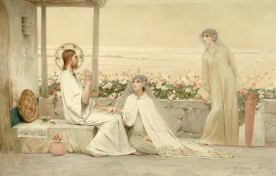 Le Christ chez Marthe et Marie by Eugène Buland, 1882 — digital art print download