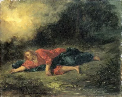 The Agony in the Garden by Эжен Делакруа, 1851 — digital art print download