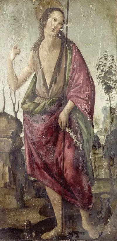 John the Baptist by Francesco Botticini, 1470 - 1497 — digital art print download