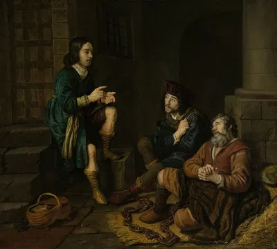 Joseph Interprets the Dreams of the Baker and the Butler by Ян Викторс, 1648 — digital art print download