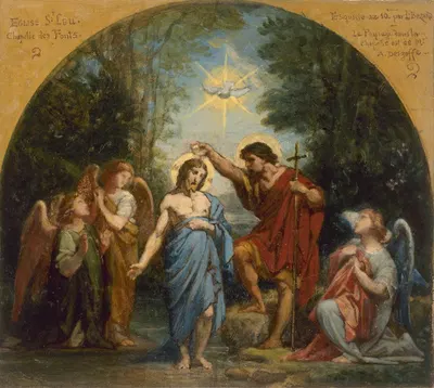 Le Baptême du Christ by Жан-Луи Безар, 1869 — digital art print download