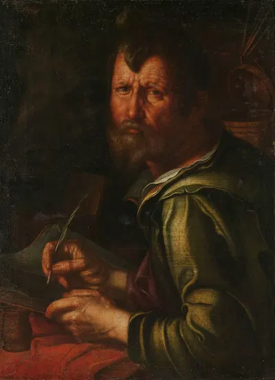 The Evangelist Saint Luke by Иоахим Втеваль, 1610 - 1615 — digital art print download