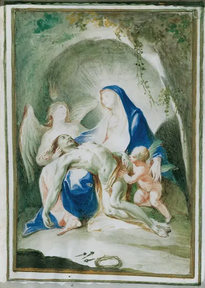 Maria mit dem Leichnam Christi by Joseph Winterhalder the younger, 1763 — digital art print download